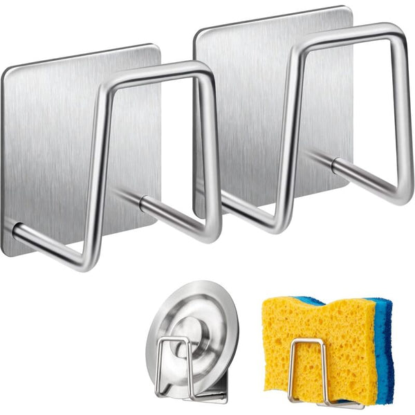 304 Stainless Steel Adhesive Sponge Holder For Kitchen & Bathroom Paper Towel Holders