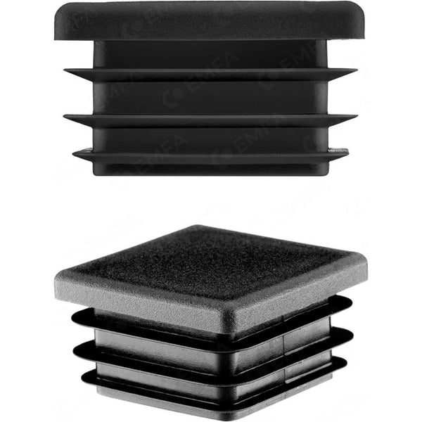 Square Pipe Plug 60X60 Mm 10 Pieces Black (Ral 9005) Cap 6X6 Cm Furniture Parts