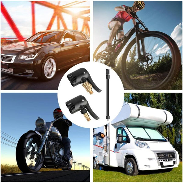 2X Car Tire Valve Adapters With Double For Inflation And Deflation Tyre Accessories