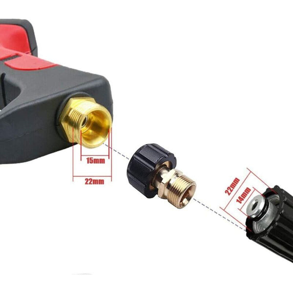 Pressure Washer Connector M22 X 15Mm Female Thread To 14Mm Male Quick Adapter Connectors Valves & Accessories