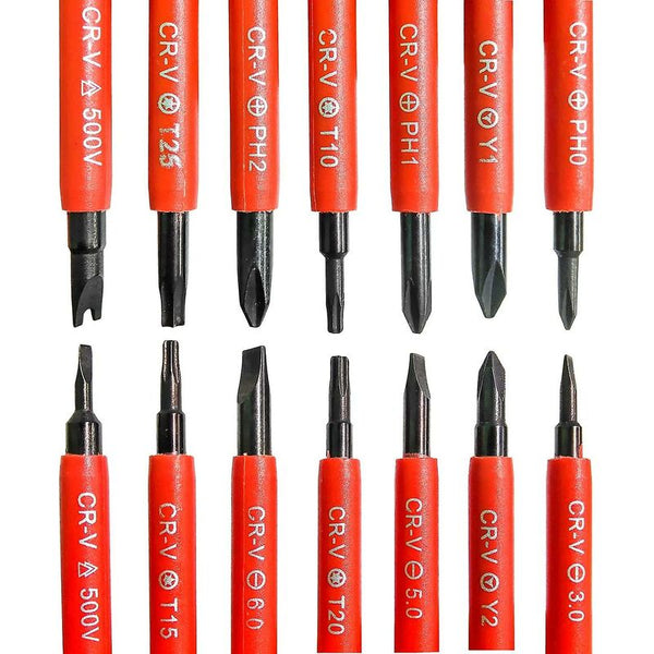 7 Pcs Insulated Electrical Screwdriver Set Multifunctional 14 Interchangeable Alloy Electrician Repair Tool Kit Screwdrivers