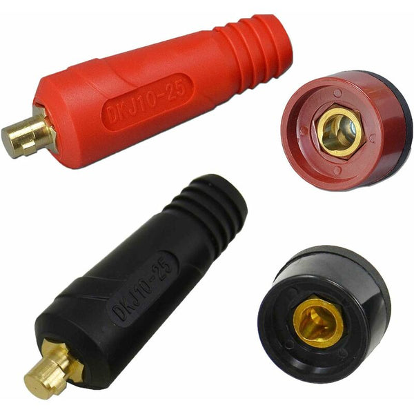 4 Pcs 200A Welding Cable Panel Connector Plug Kit Dkj10 25 Dkz10 Welding & Soldering Tools