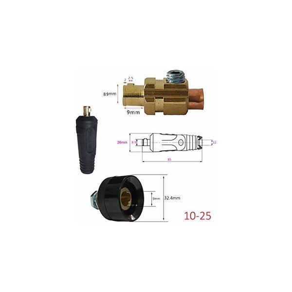 4 Pcs 200A Welding Cable Panel Connector Plug Kit Dkj10 25 Dkz10 Welding & Soldering Tools
