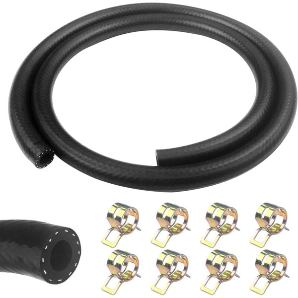 1 Meter Fuel Hose 8Mm Inner Diameter Diesel Pipe With Pcs Clamps Line For Truck Car Tractor Fuel Pumps