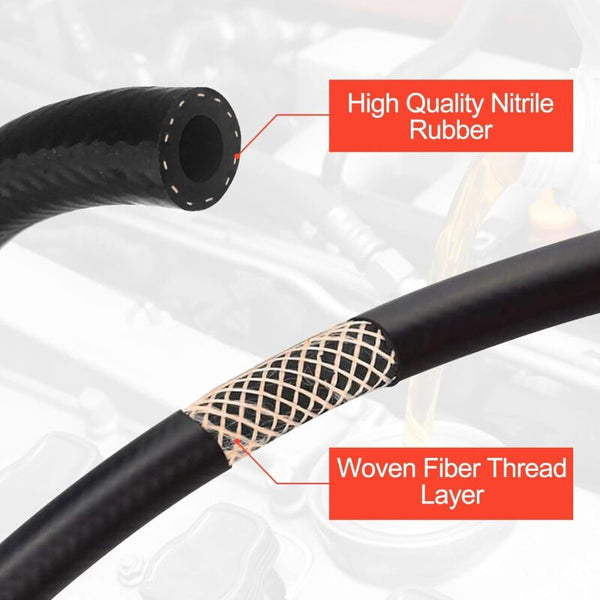 1 Meter Fuel Hose 8Mm Inner Diameter Diesel Pipe With Pcs Clamps Line For Truck Car Tractor Fuel Pumps