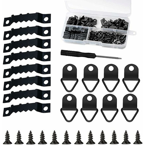 251 Pcs Picture Frame Hangers Kit With Screws & Storage Box Hooks & Hangers