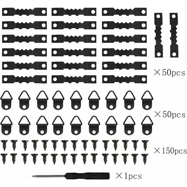 251 Pcs Picture Frame Hangers Kit With Screws & Storage Box Hooks & Hangers