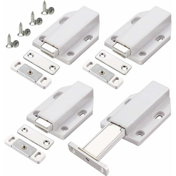 Push To Open 4 Pieces Door Cupboard Magnet Closure For Cabinet Drawer System Magnetic Latch Lock Cabinets & Cupboards