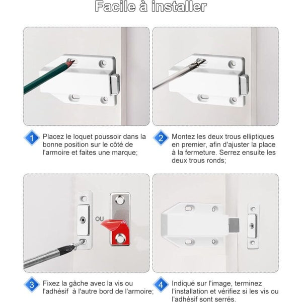 Push To Open 4 Pieces Door Cupboard Magnet Closure For Cabinet Drawer System Magnetic Latch Lock Cabinets & Cupboards