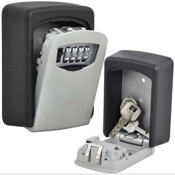 Outdoor Security Key Box Wall Mounted With 4 Digit Code 5 Keys Storage Holder For Home Key Safes Boxes & Hideaways