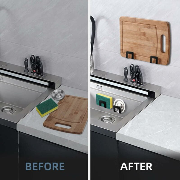 2 Pcs Sponge Holders For Kitchen Sinkpremium Sus304 Stainless Steel Waterproof Quick Drying Sink Organisers