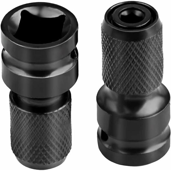 Impact Socket Driver Bit 1/2" Square To 1/4" Hex Adapters For Ratchet Wrench And Screwdriver Holder Impact Wrenches