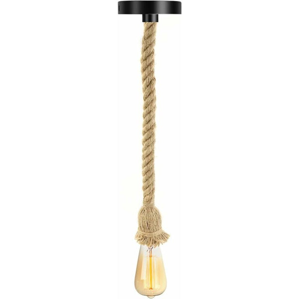 Hemp Rope Chandelier E27 Ceiling Light Pr Bar Cafe Stairs Restaurant Studio 100Cm Chandeliers & Ceiling Fixtures