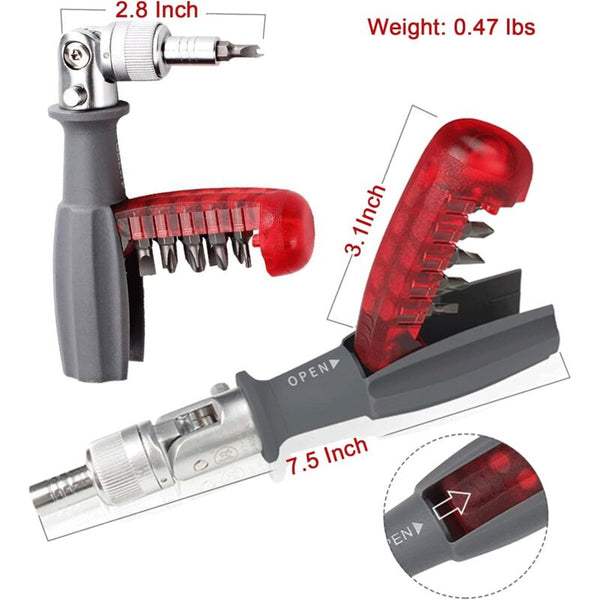 10 In Ratchet Screwdriver With Magnetic Multi Bit Small Pocket Mini Suitable For Home And Car Interior Ratchet Wrenches