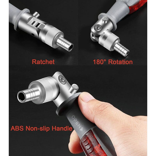 10 In Ratchet Screwdriver With Magnetic Multi Bit Small Pocket Mini Suitable For Home And Car Interior Ratchet Wrenches