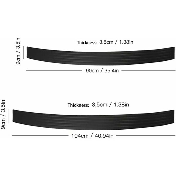 Rear Bumper Protector Guard Universal Black Rubber Anti Scratch Trunk Door Entry Guards Accessory Trim Cover For Mouldings Trim