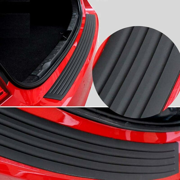 Rear Bumper Protector Guard Universal Black Rubber Anti Scratch Trunk Door Entry Guards Accessory Trim Cover For Mouldings Trim