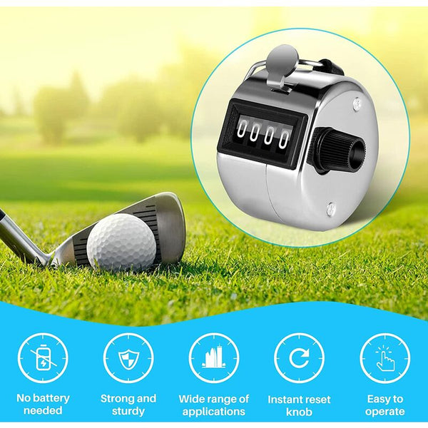 4 Digit Manual Counter Passage For People Golf Sport Trainer School Stroke Counters