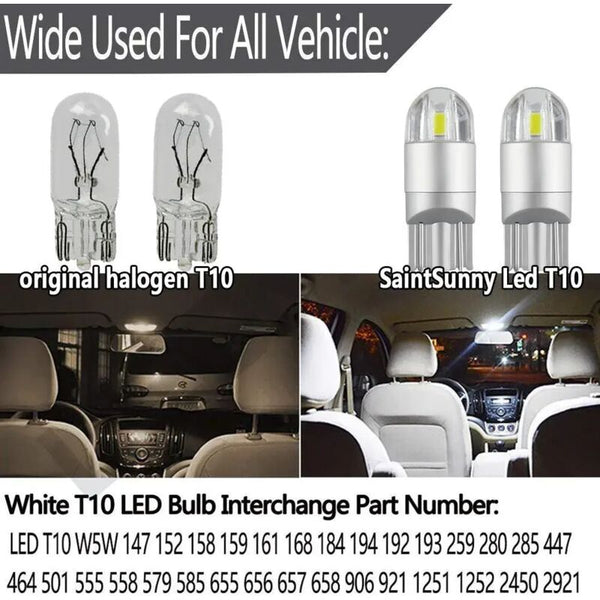 T10 W5w Led Side Marker Light 12V 6000K White 168 194 Turn Signal For Car Motorcycle License Plate Bulb Other Lighting Parts