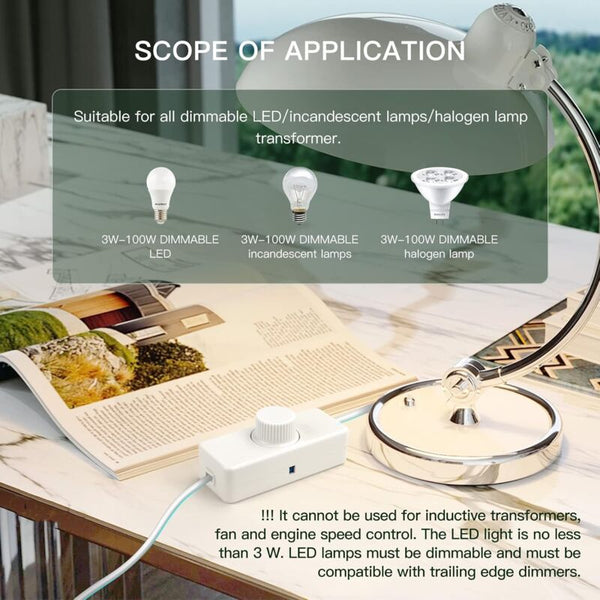 3W 100W Led Dimmer Switch & 220 240V Rotary With Smart Dimmable Knob For Lights And More. Electrical Switches & Dimmers