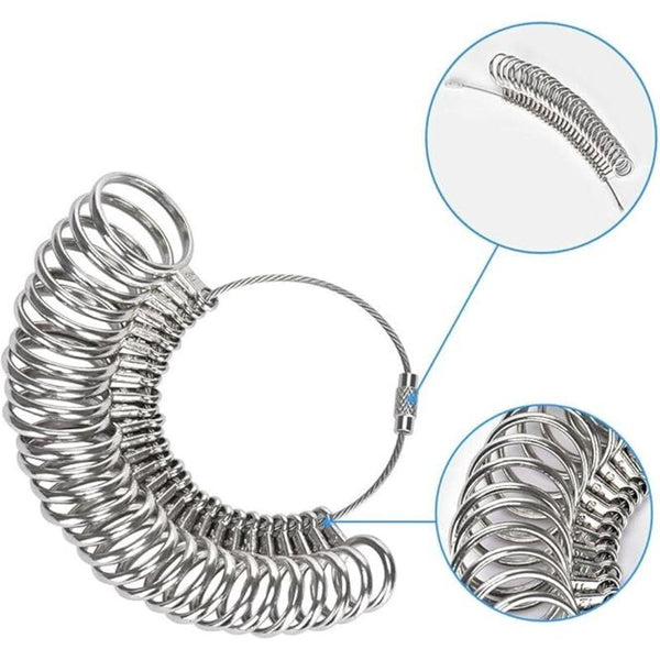 Ring Sizer Tool With 3 Scales (Uk Us Eu) Accurate Finger Sizing Jewellery Scales