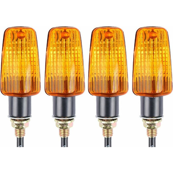 4X 12V Motorcycle Turn Signals Amber Universal Waterproof Indicators Other Lighting Parts