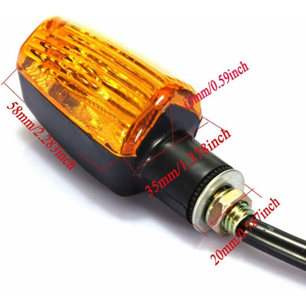 4X 12V Motorcycle Turn Signals Amber Universal Waterproof Indicators Other Lighting Parts