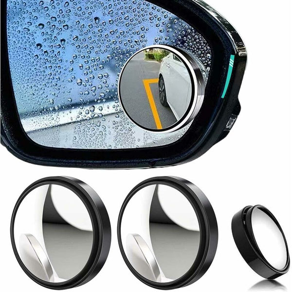 2 Pcs 360 Rotation Blind Spot Hd Wide Angle Rear View With 3M Self Adhesive Mirrors