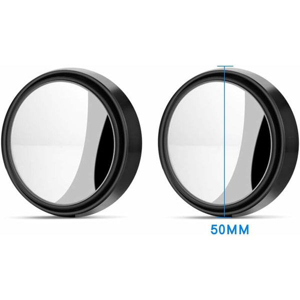 2 Pcs 360 Rotation Blind Spot Hd Wide Angle Rear View With 3M Self Adhesive Mirrors