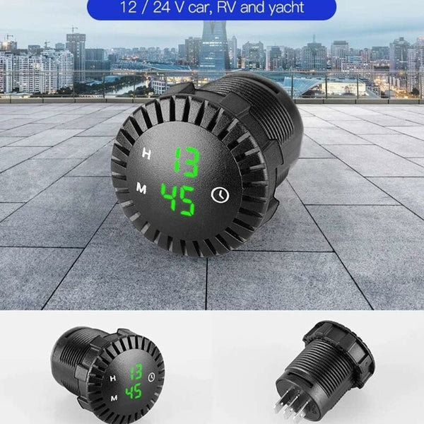Car Led Clock Touch Waterproof Digital 12V/24V Mini Motorcycle Diameter Other Car Interior