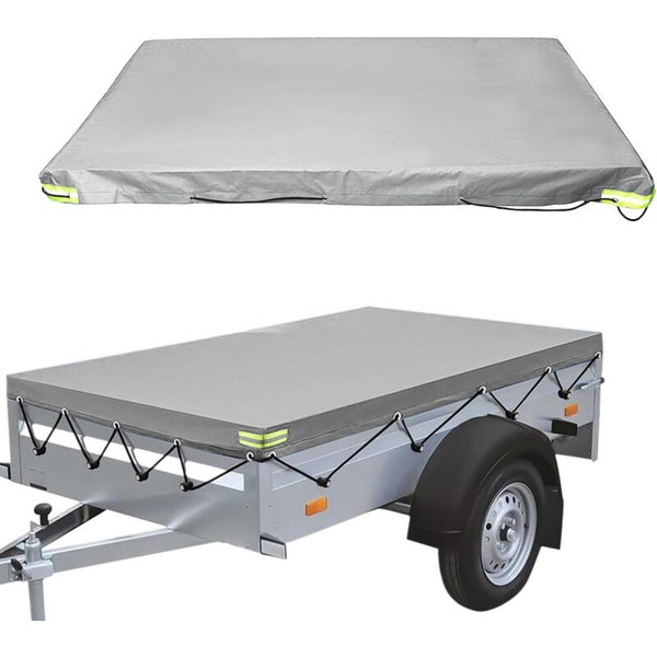 Flat Trailer Cover 208 X 114 13 Cm Dustproof For 750 Kg Grey Car Covers