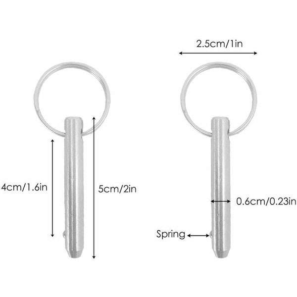 4 Pcs Quick Release Pins 6.3Mm Diameter 51Mm Length 316 Stainless Steel Door Hinges