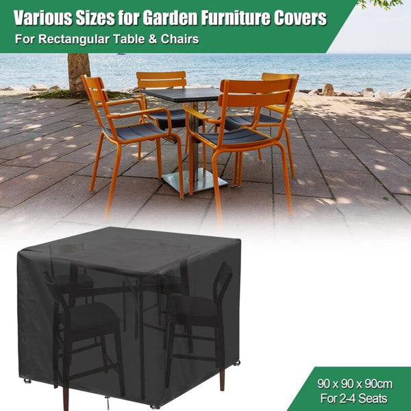 Waterproof 420D Oxford Fabric Square Garden Table Cover 90X90x90cm Outdoor Furniture Covers