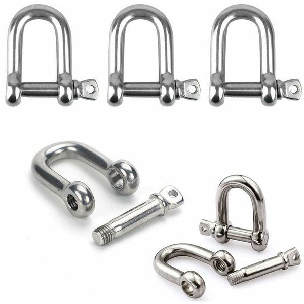 12 Pcs M4 Stainless Steel Shackles With Screw Pin 100Kg Load Capacity Other Material Handling