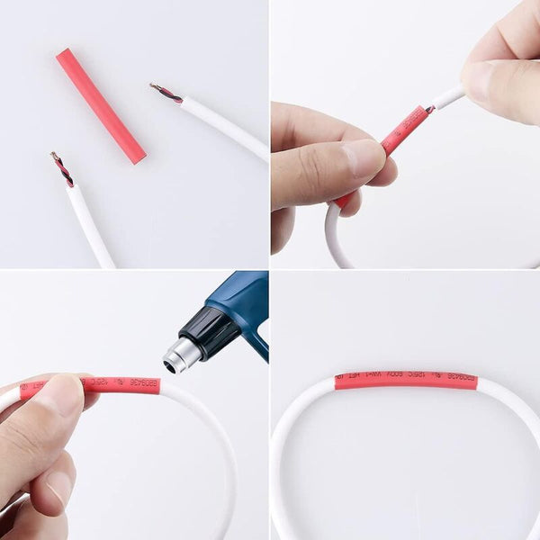 Heat Shrink Tubing Electrical Insulation Shrinkable Wrap Cable Tube 2:1 Ratio 5 Colors 12 Sizes 750 Heat Shrink Tubing & Sleeves