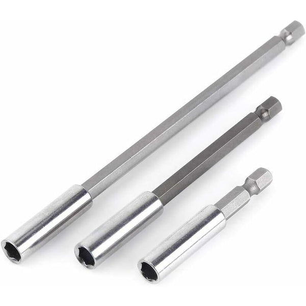 3 Pcs 1/4" Magnetic Bit Holder Screwdriver Extension Hex Shank 60Mm 100Mm 150Mm Hex Keys & Hex Wrenches