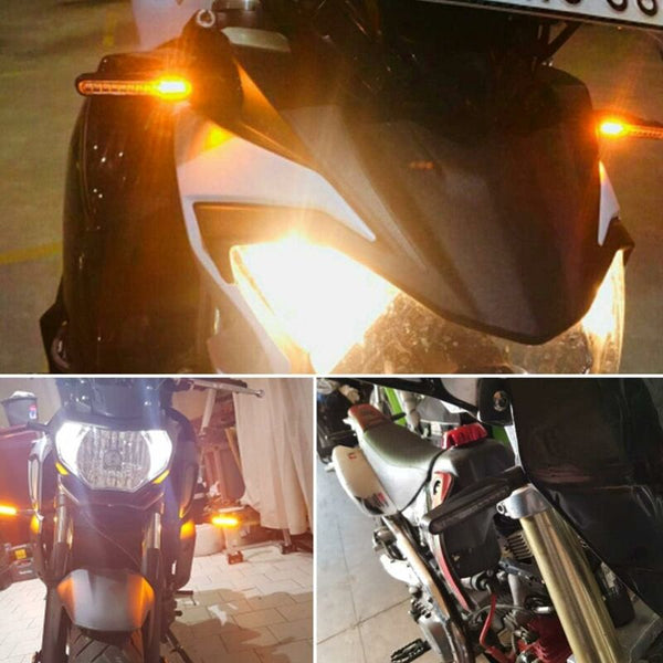 2 Pcs Universal Motorcycle Led Turn Signal Light Signals Daytime Running Flasher Bulb Other Lighting Parts