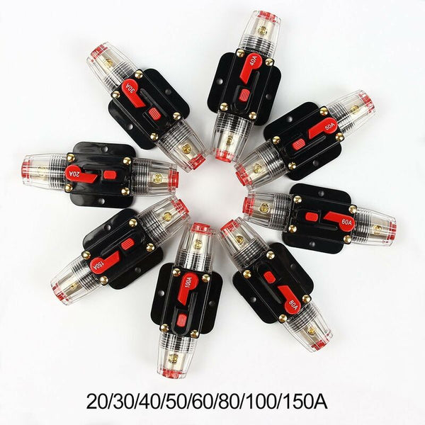 Car Circuit Breaker 12V 24V Dc Protection With Manual Reset Switch Fuse 60A Circuit Breakers