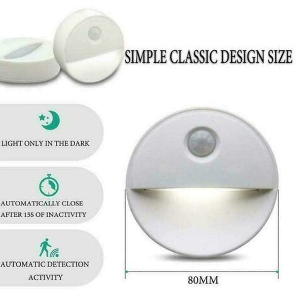 Led Motion Sensor Night Light Sleep Inducing Bulbs Cordless Operation Perfect For Bathroom Cabinets Stairs And More Night Lights