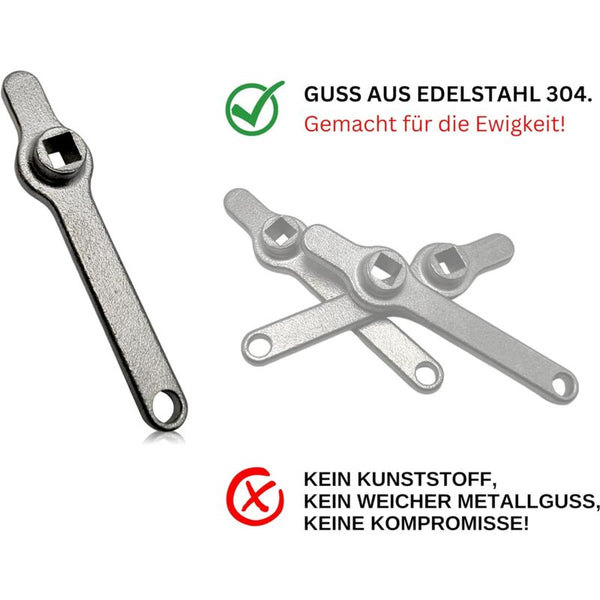 Bleeder Wrench Heater Key Square Radiator Handle Vent Absolute New Premium Stainless Steel Switches & Controls