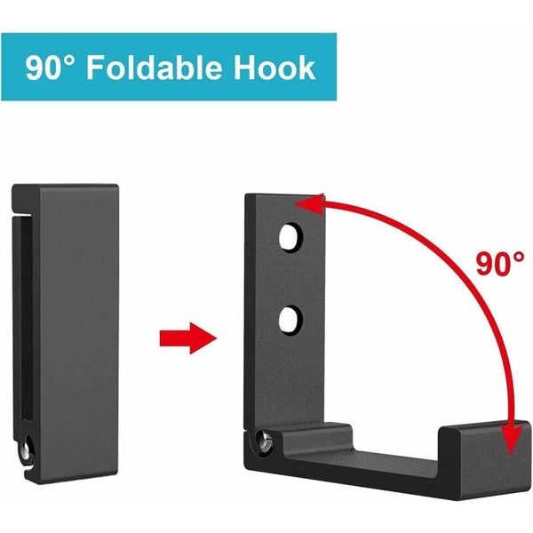 4 Pack Foldable Wall Hooks Invisible Coat Aluminum Alloy Hanging 90A Wall Hooks & Hangers