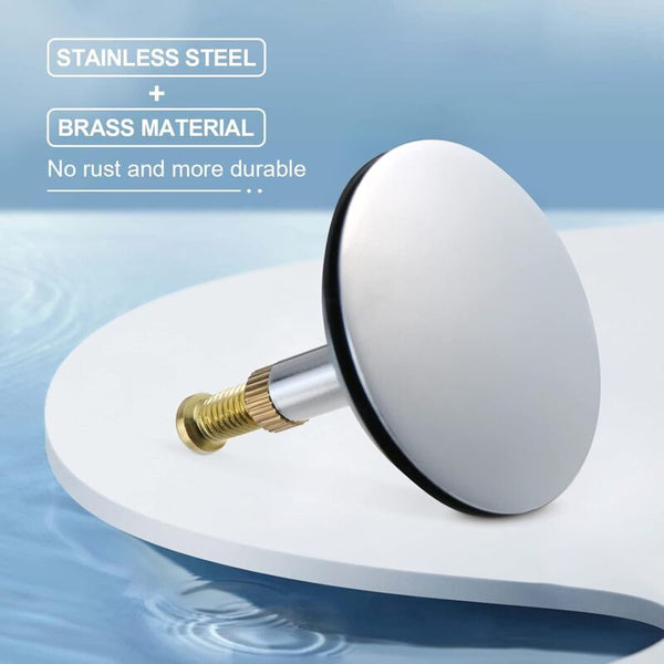 Universal Bathtub Plug 43 Mm Brass Drain With Chrome Plated Surface Rustproof For Regular Drainage Drain Grates