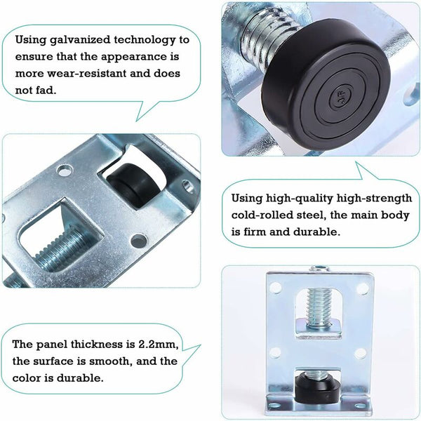 Furniture Leveling Feet M10 Galvanized Iron Pack Of 4 Furniture Parts
