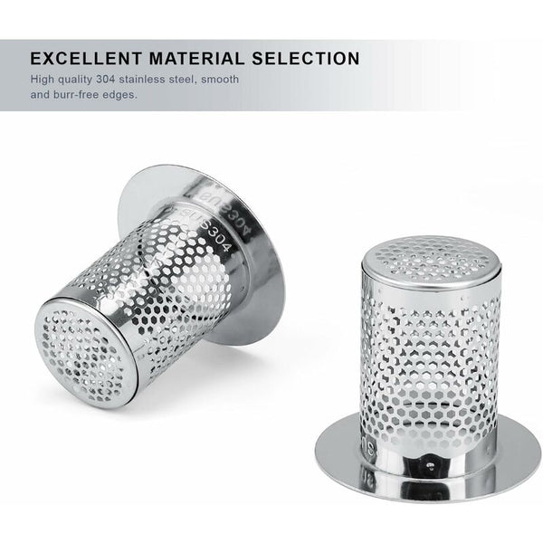 3 Pcs Stainless Steel Shower Hair Filter For Bathroom & Kitchen Drains Drain Stoppers & Strainers