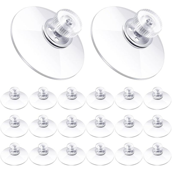 20 Pack 40Mm Clear Pvc Suction Cups With Screw Nuts For Car Shade Cloth Caravan Parts Accessories
