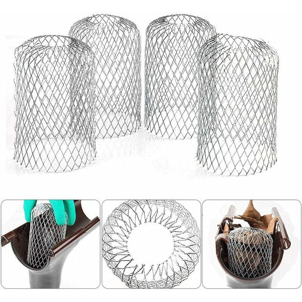 4 Flexible Aluminum Gutter Filters Leaf Guard Mesh Grille Gutter Guards
