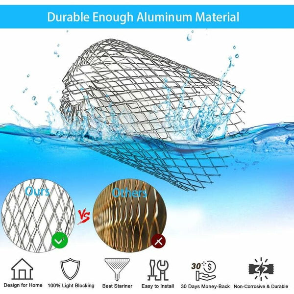 4 Flexible Aluminum Gutter Filters Leaf Guard Mesh Grille Gutter Guards