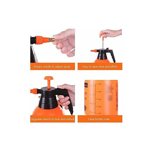 Garden Pump Sprayer 68 Oz/0.5 Gallon Hand Pressure Bottle With Adjustable Brass Nozzle For Watering Flower Lawn Garden Sprayers