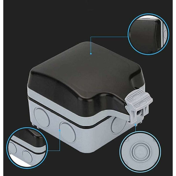 Ip66 Waterproof Socket With Usb Connections Outdoor Electrical Outlet Cover Wall Box For Garden Garage Electrical Sockets