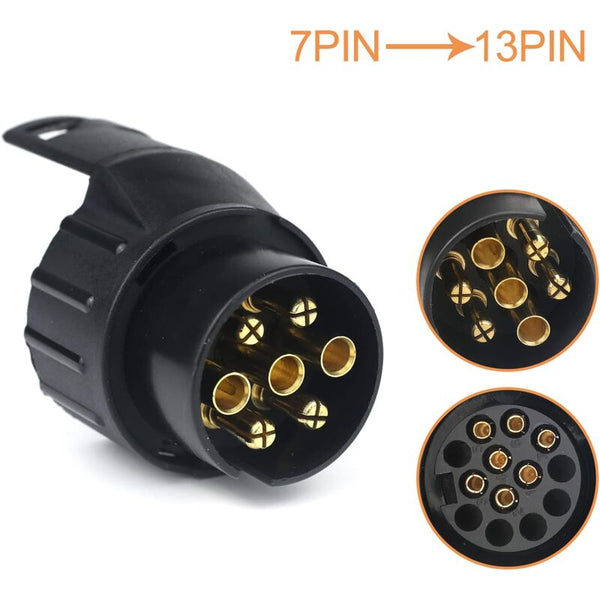 7 To 13 Pin Trailer Plug Adapter Car Tractor Caravan Connector Trailer Parts